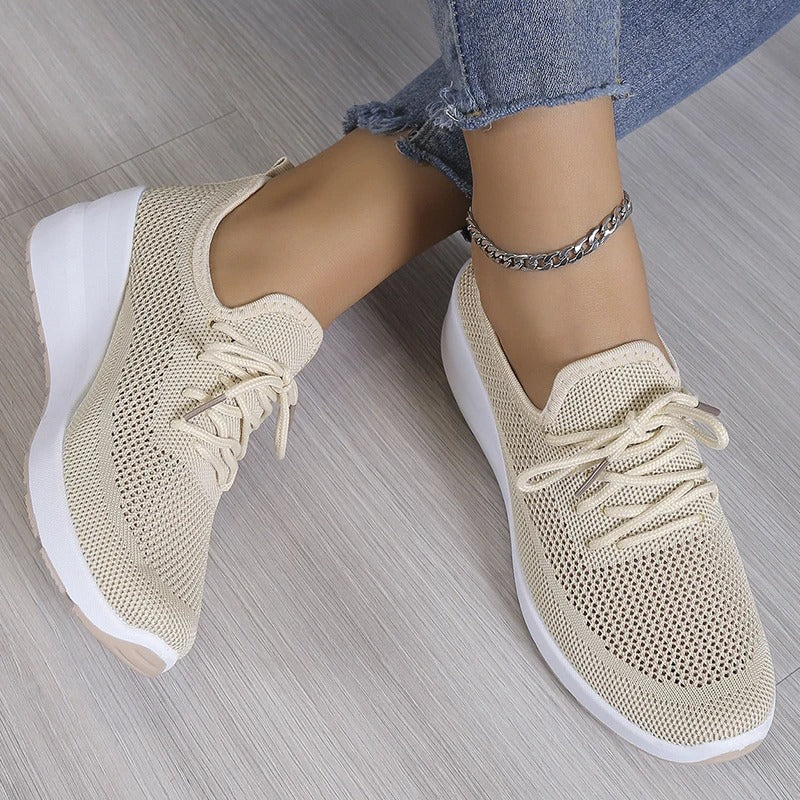 Wendy Comfortable Casual Lace-Up Sneakers with Breathable Design for Autumn and Summer
