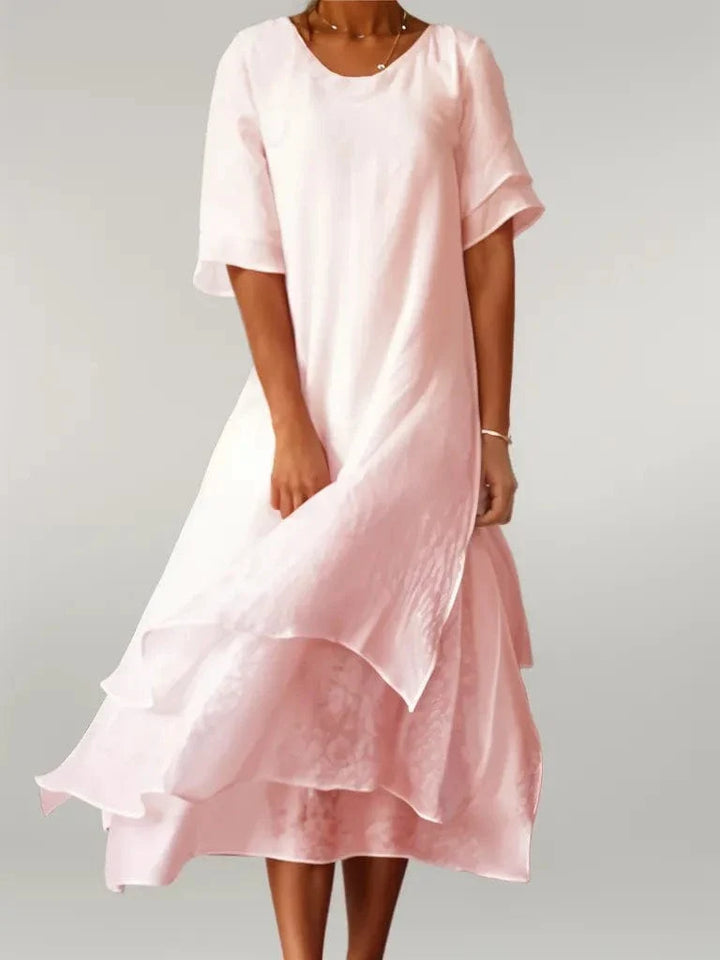 Selene Amory Flutter Dress Breathable Cotton Lightweight Summer Dress