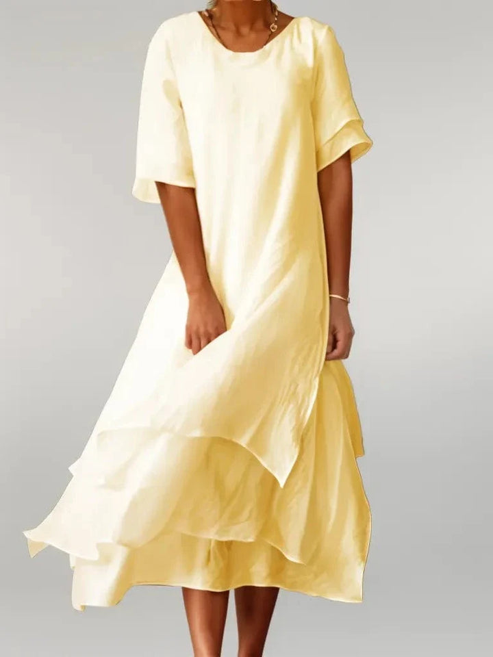 Selene Amory Flutter Dress Breathable Cotton Lightweight Summer Dress