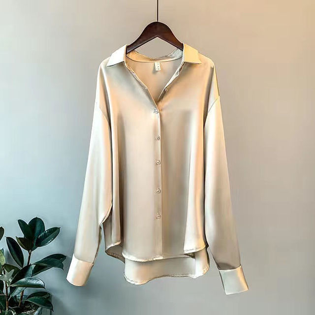 Pia Satin Shirt for Women – Elegant, Comfortable Summer and Autumn Style