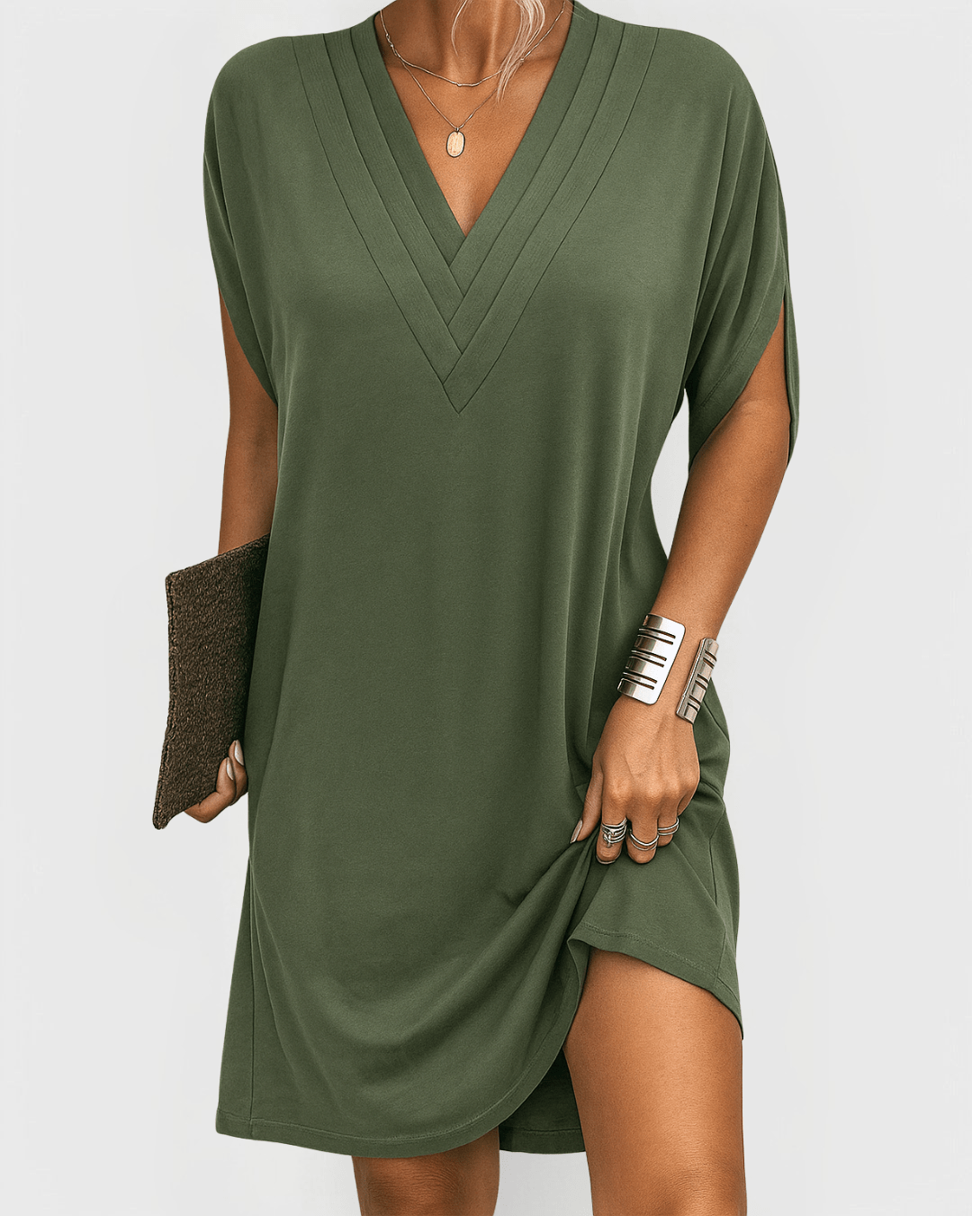 Evaline Lightweight Soft Cotton Dress for Summer and Autumn Comfort