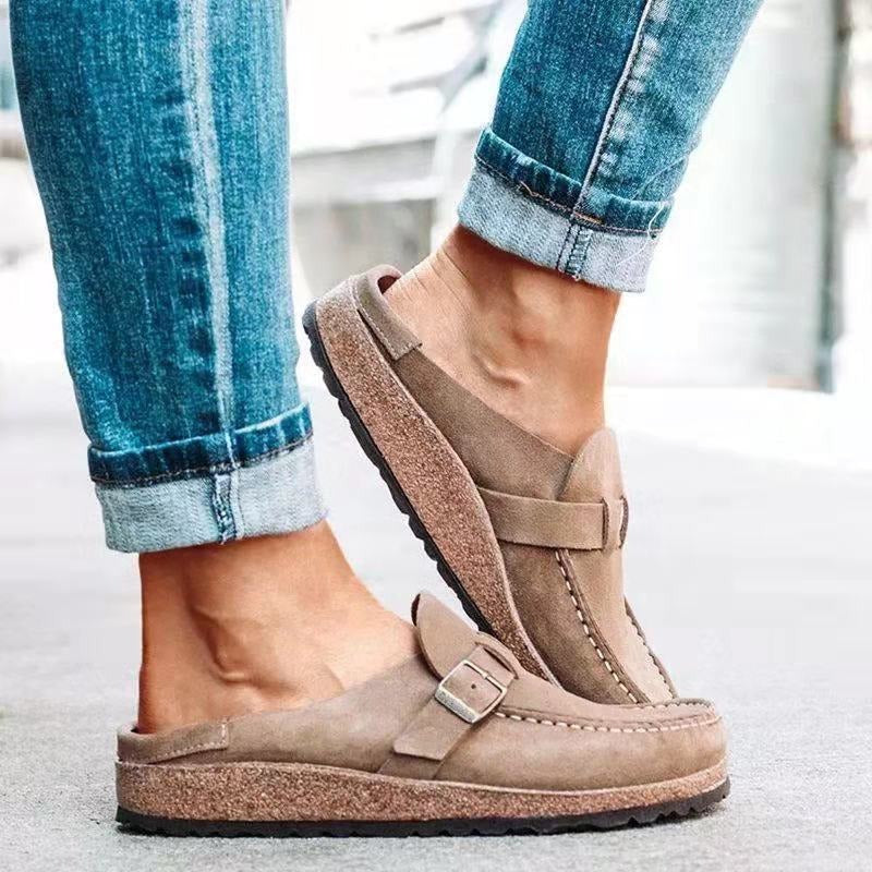 Gabrielle Stylish Loafers with Buckle – Comfortable Footwear for Autumn