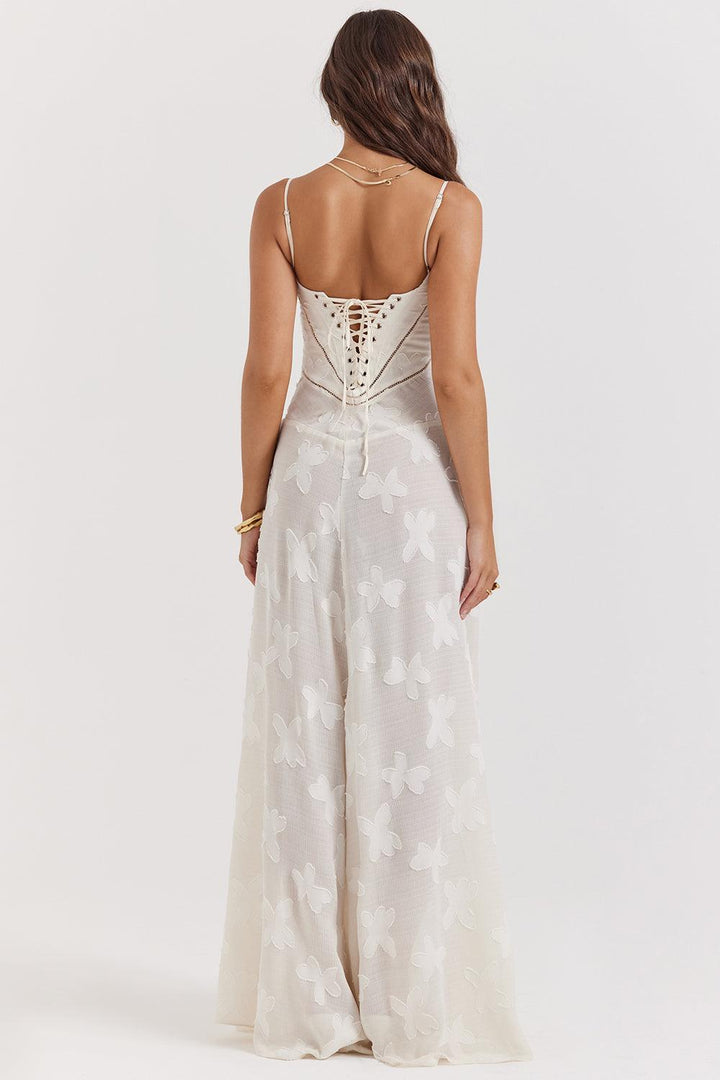 Brandy Elegant Flowy Maxi Dress Soft Breathable Design for Summer and Autumn