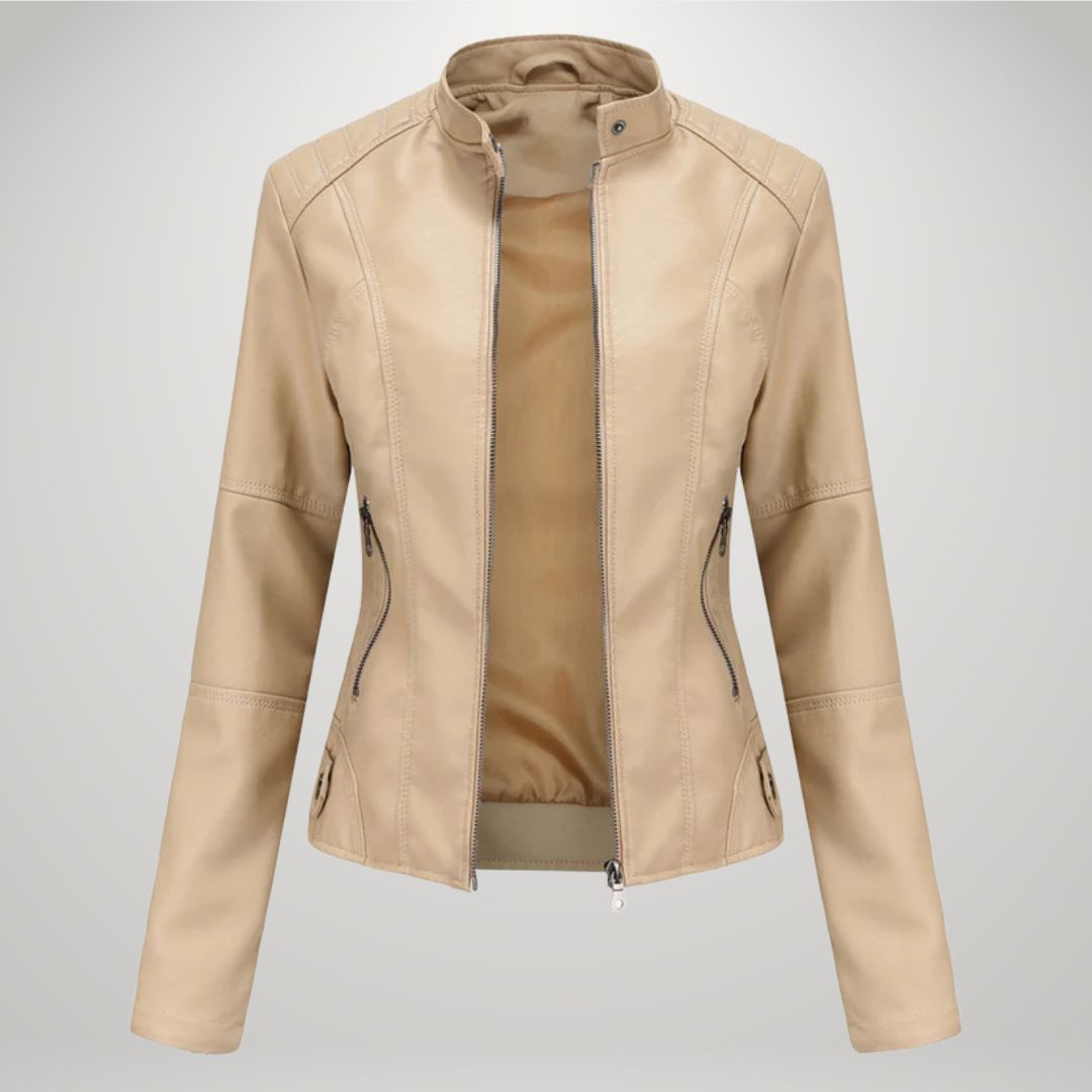 Lessy Sleek Faux Leather Jacket Structured Fit Autumn Style