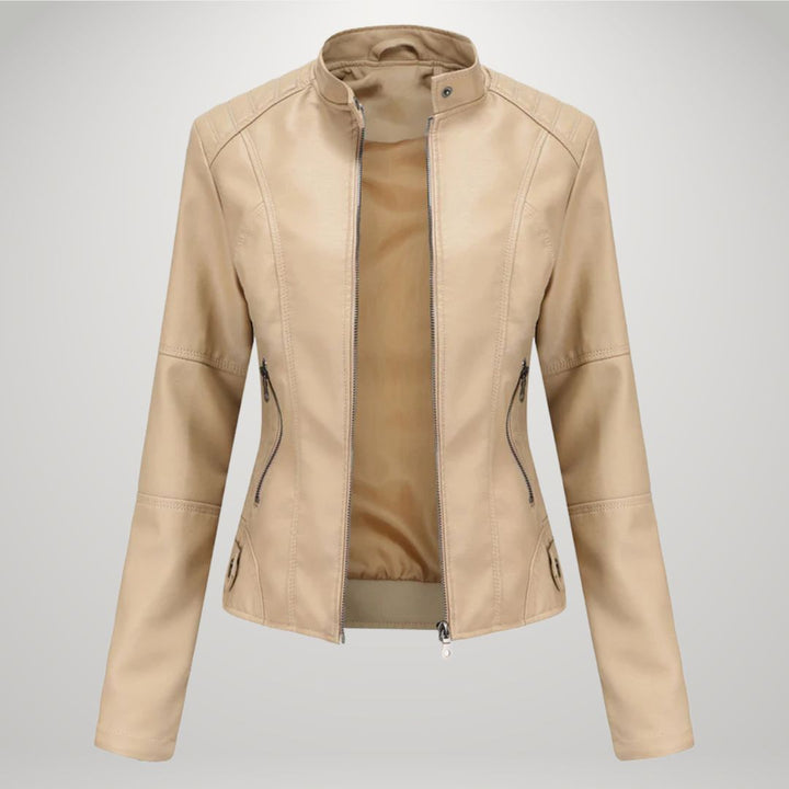 Lessy Sleek Faux Leather Jacket Structured Fit Autumn Style