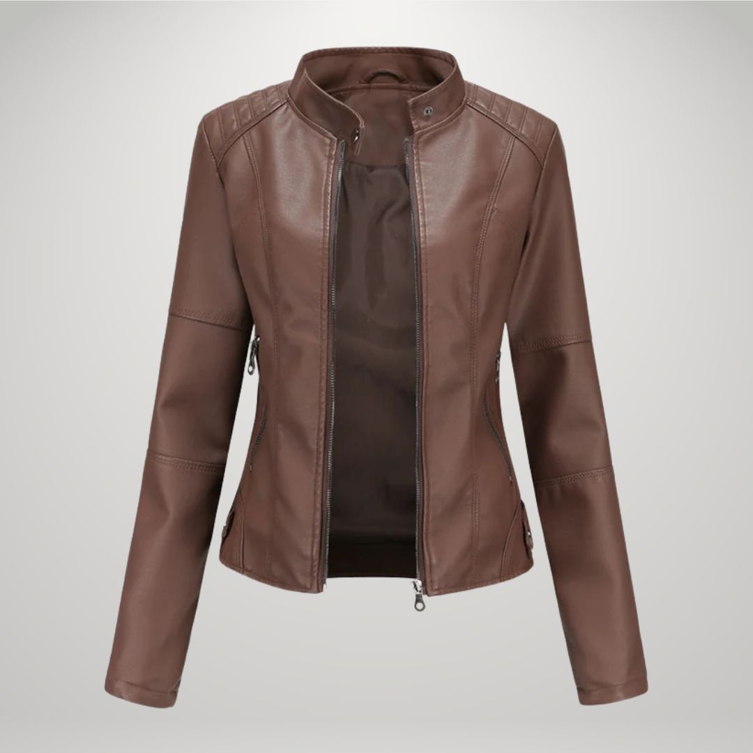 Karolina Slim Faux Leather Jacket Stylish Autumn Outerwear