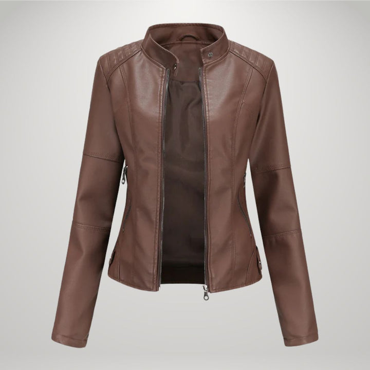 Karolina Slim Faux Leather Jacket Stylish Autumn Outerwear