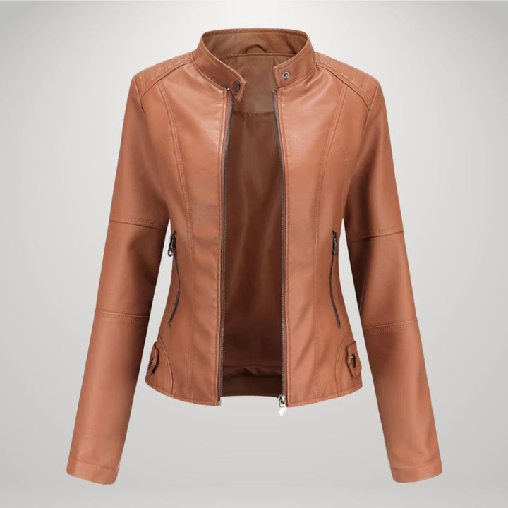 Karolina Slim Faux Leather Jacket Stylish Autumn Outerwear
