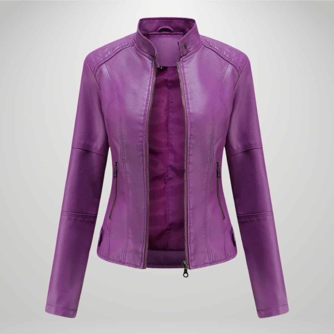 Lessy Sleek Faux Leather Jacket Structured Fit Autumn Style