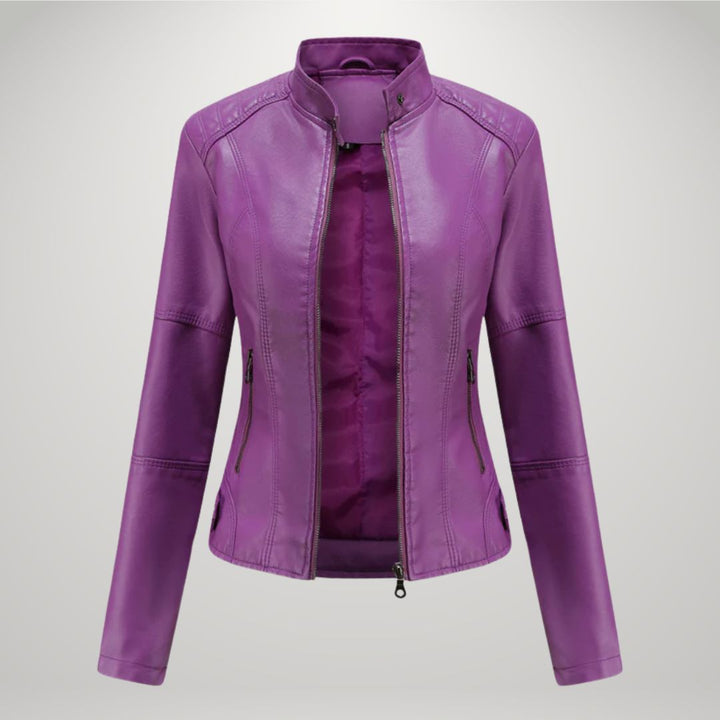 Lessy Sleek Faux Leather Jacket Structured Fit Autumn Style