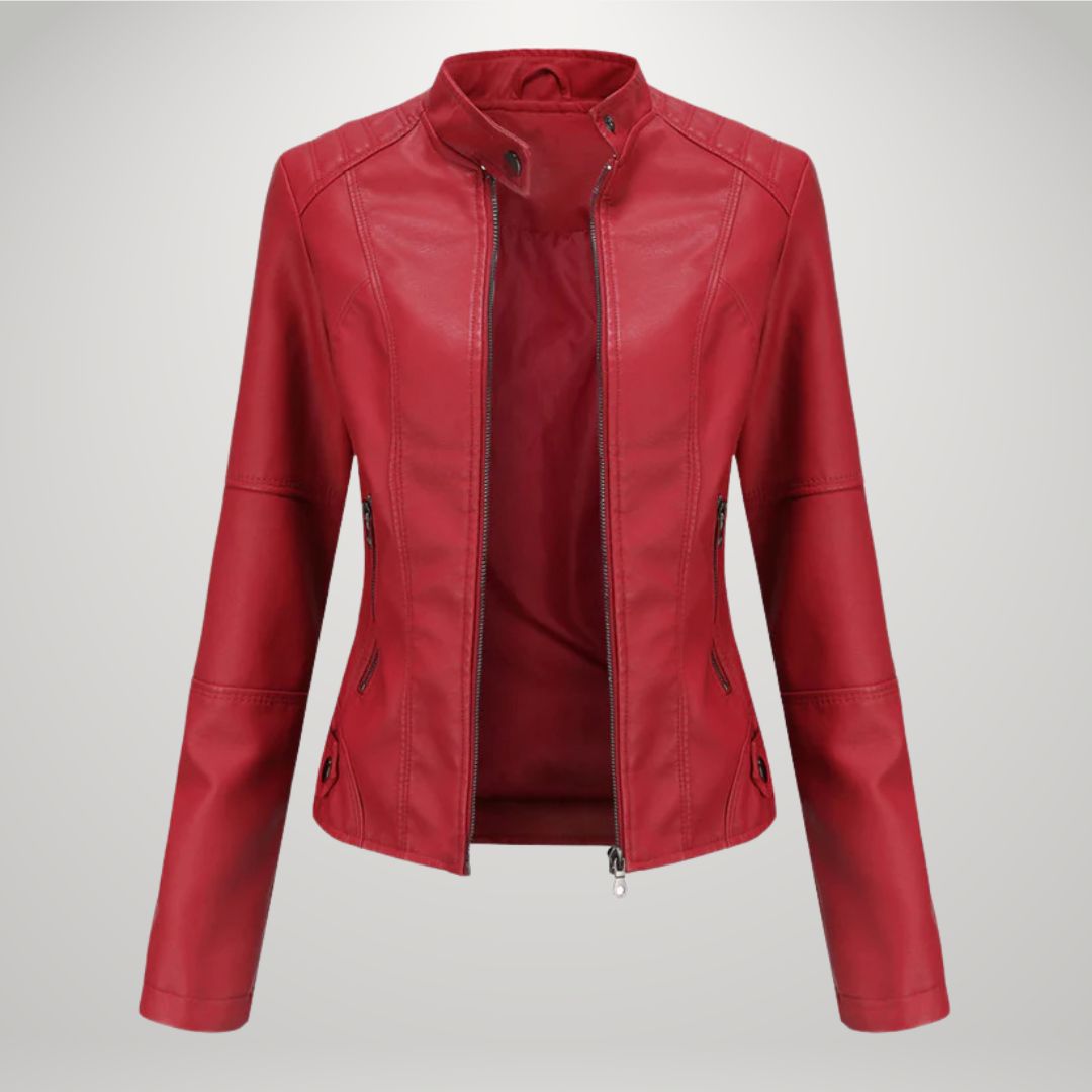 Lessy Sleek Faux Leather Jacket Structured Fit Autumn Style