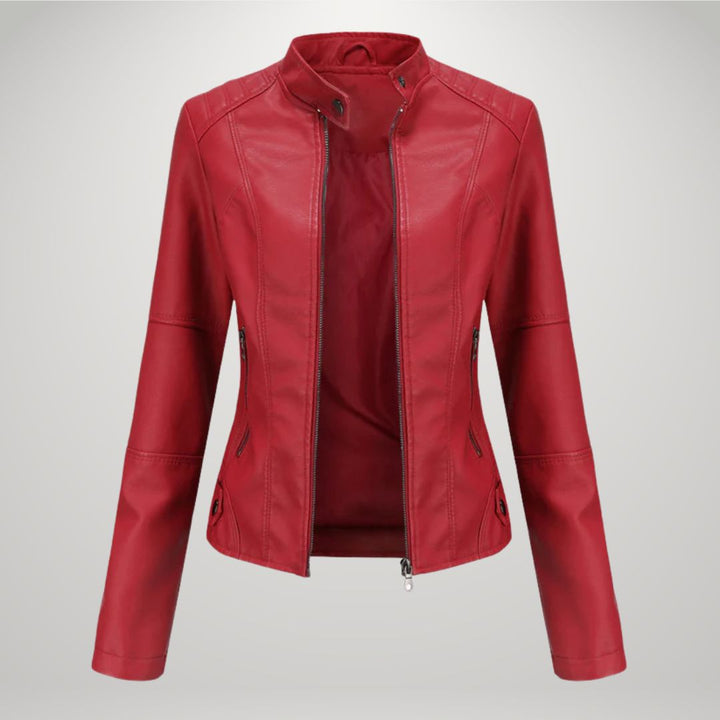 Lessy Sleek Faux Leather Jacket Structured Fit Autumn Style