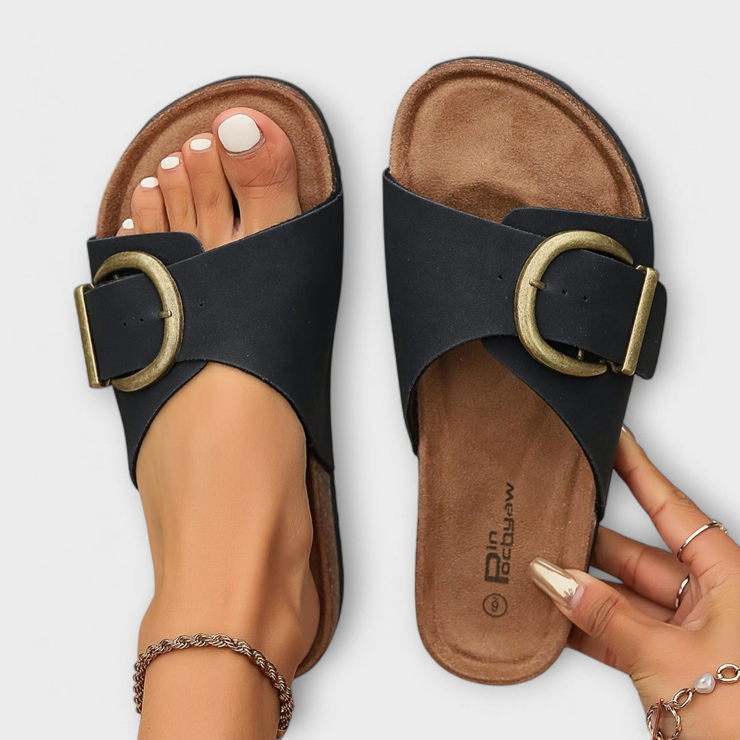 Mirano Buckle Slide Sandals with Comfortable Fit for Summer and Autumn