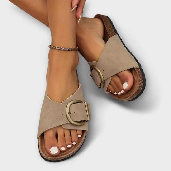 Mirano Buckle Slide Sandals with Comfortable Fit for Summer and Autumn
