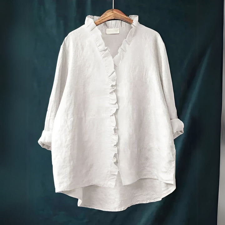 Bianca Stylish Casual Ruffle Blouse for Summer and Autumn
