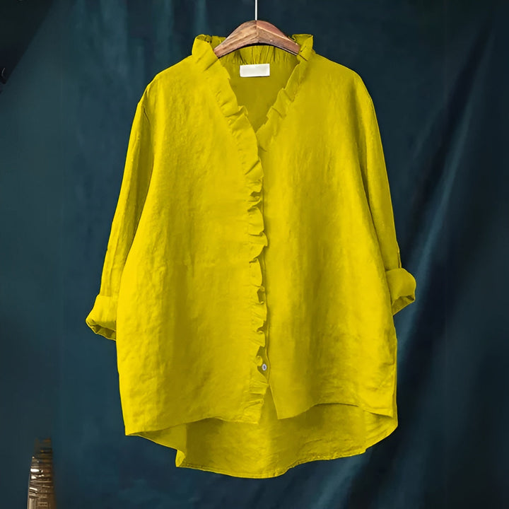 Bianca Stylish Casual Ruffle Blouse for Summer and Autumn