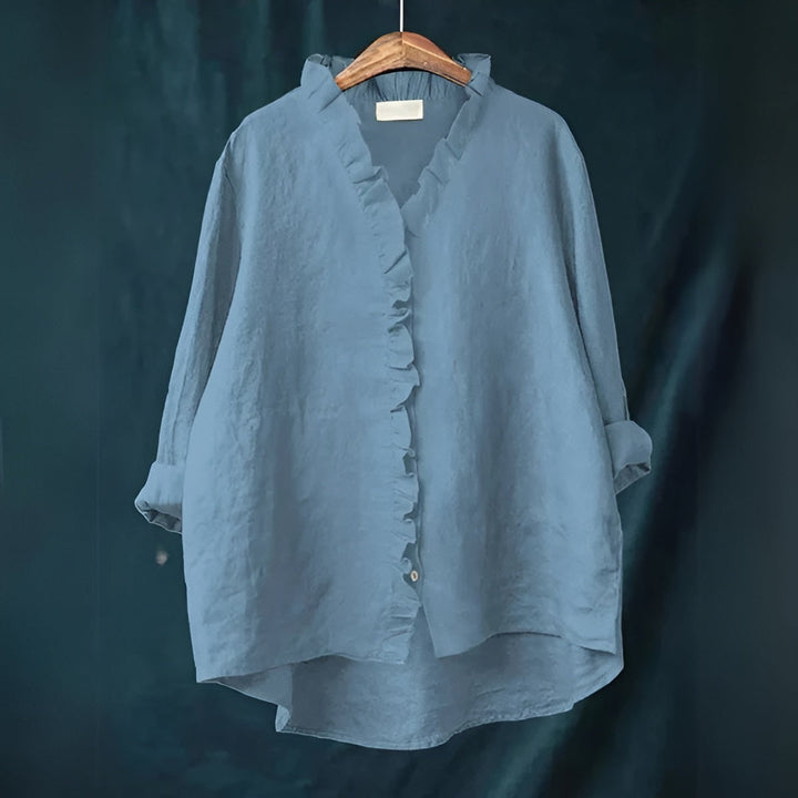 Bianca Stylish Casual Ruffle Blouse for Summer and Autumn