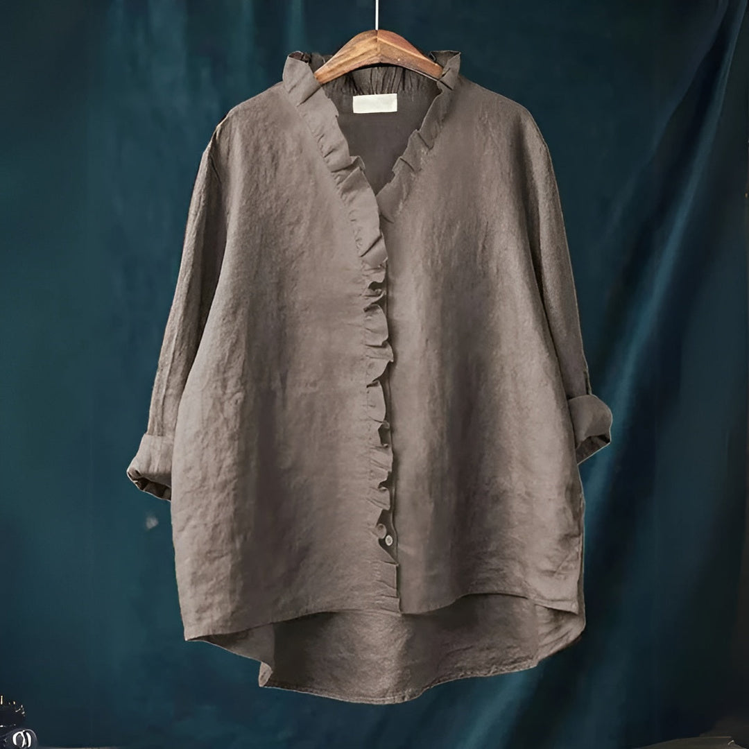 Bianca Stylish Casual Ruffle Blouse for Summer and Autumn